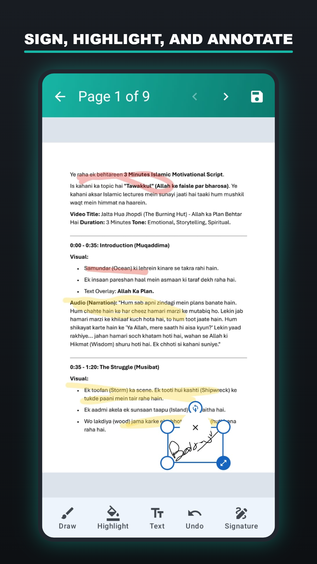 Annotating a document
